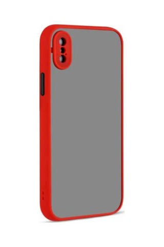 Apple Uyumlu iPhone X Kılıf Zore Hux Düğme Ve Kapak Zıt Renk Kılıf