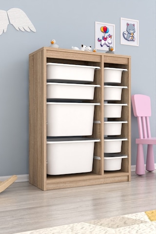 Cosmo Xs Çok Amaçlı 10 Sepetli Mutfak Banyo Kiler Dolabı Beyaz