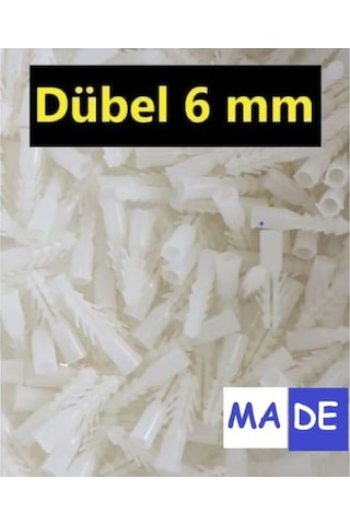 standart plastik dübel 6 mm (300 Adet) standart plastik dübel 6 mm (300 Adet)