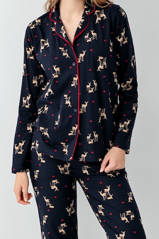 Arnetta Kadın Lacivert Gömlek Pijama Ar3451-s-v1 Lacivert
