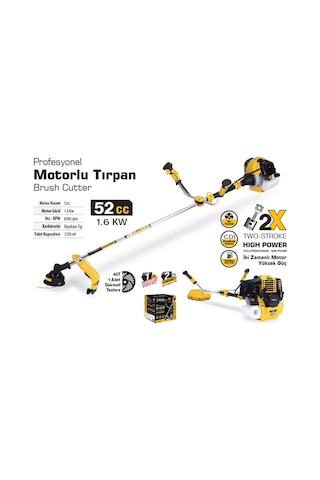 Motorlu Tırpan 52 Cc 1.6 Kw