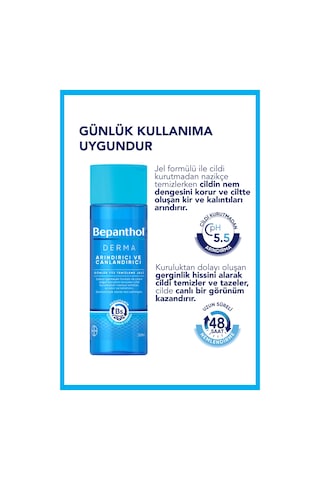 Bepanthol Derma Arındırıcı & Canlandırıcı Günlük Yüz Temizleme Jeli 200 ML