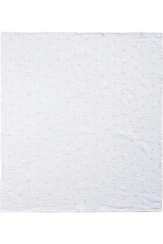 Fiyonk Baskılı Kız Bebek Battaniyesi 90x100 CM Ekru