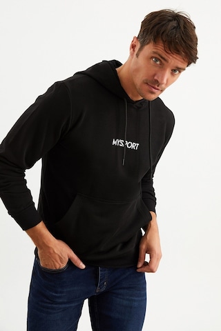 Mysport 201950 Erkek Kapüşonlu Sweatshirt-siyah Siyah