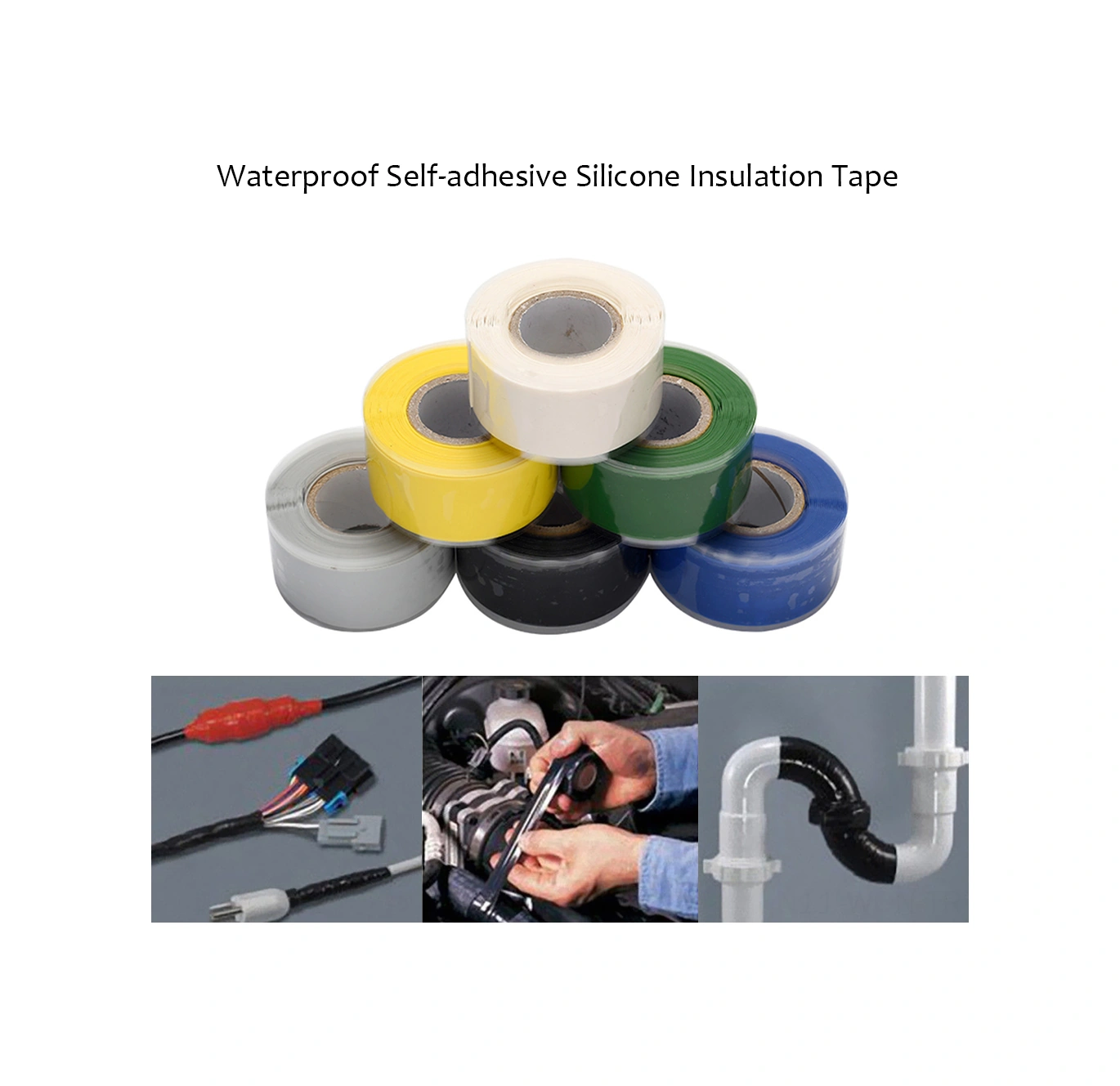 Neevoyu Islak Tutmal Silikon Bandı - Isı Dayanıklı -50 C/+500 C Ve İzole Edici, Yeşil, 1.5m X 3cm, Ta0053