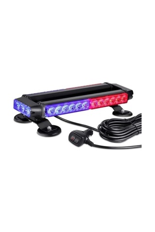 4 Yönlü 30 Ledli Kırmızı Mavi Acil Durum İkaz Lambası 27 Modlu 54