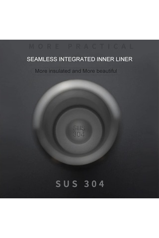 Leezsing 500ml Isı Yalıtımlı Matara - 24 Saat Sıcak/soğuk Tutar, 304 Paslanmaz Çelik İç, Ergonomik Siyah