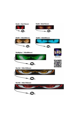 Wearfitpro Matrix Led Panel Cama Yapışan Telefon Kontrollü Otomobil Led,tırcı Kamyon Led Uznluk60cm-geniş12cm