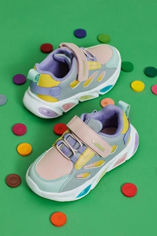 Vicco Lamb 346.b25k.227 Anatomik Taban Işıklı Kız Çocuk Spor Ayakkabı Gümüş 22-25 Gümüş