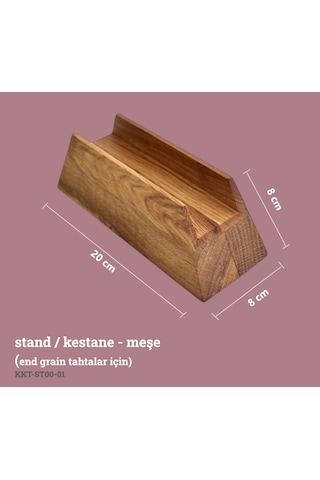KAF Ahşap Meşe / Kestane (End Grain) Kesme Tahtası Standı