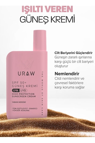 Uraw Pink Touch Blueberry Ton Eşitleyici Güneş Kremi SPF50+ 50 ML