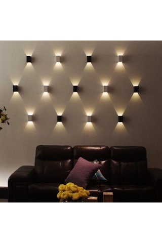 Suntek 3w Led Kare Duvar Lambası Aplikleri Ev Otel Bar Duvar Sıcak Beyaz
