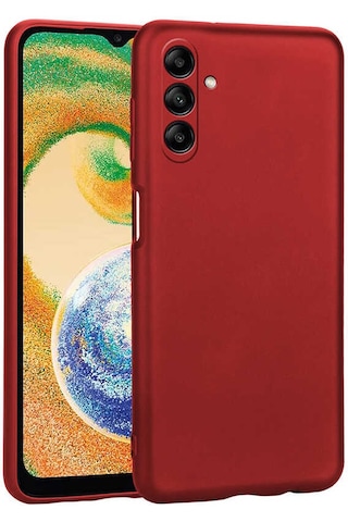 Zore Galaxy Uyumlu A04s Kılıf Premier Silikon Kapak - Kırmızı Kirmizi