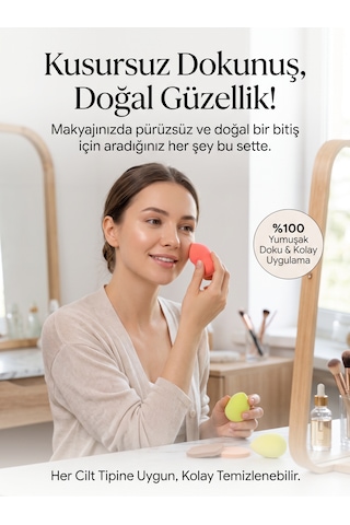 6'lı Makyaj Süngeri Seti