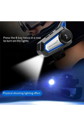 Bt31 Kask için Bluetooth 5.0 Motosiklet Interkom Su Geçirmez Kablosuz Kulaklık