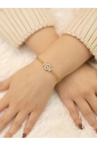 14 Ayar Altın Viyana Zincir Oval Baget Bileklik Altın