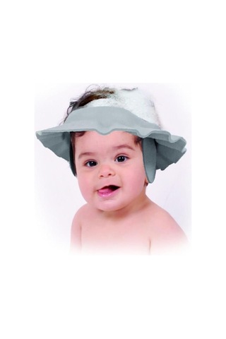 Bebek Banyo Şapkası - Gri Çok Renkli