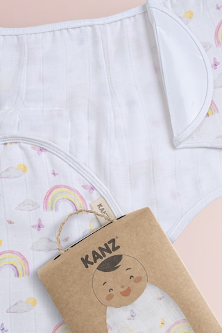 Yenidoğan %100 Pamuk Müslin Hazır Kundak Cırtlı - Soft Rainbow Çok Renkli 45 x 70