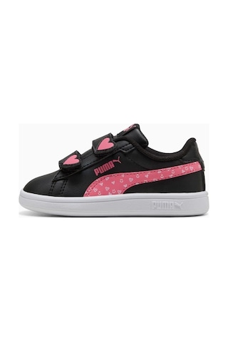Puma Smash 3.0 Hearty Inf Bebek Spor Ayakkabı Siyah Pembe Siyah - Pembe