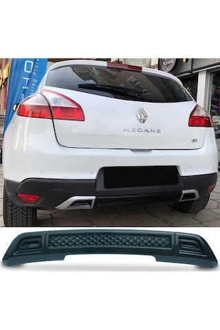 Renault Megane 3 Difüzör Parlak Siyah Plastik Servis Model Izgaralı Arka-difizör-bodykit-ek-karlık