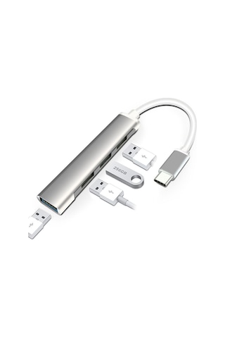 Type-C Usb 3.1 Den 4 Adet Usb 3.0 Hub Otg Çoğaltıcı Adaptörü C809