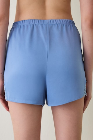 Penti Mavi Luna Dantelli Saten Şort Pijama Altı