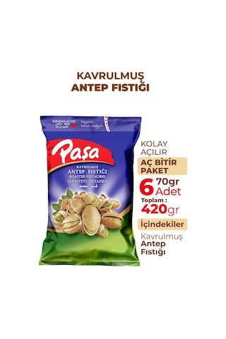 Paşa Kuruyemiş Antep Fıstığı 6 x 70 G