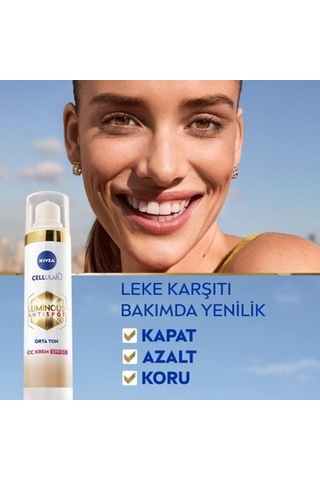 Koyu Leke Karşıtı Cc Yüz Kremi 40ml, Güneş Koruyucu İle 00
