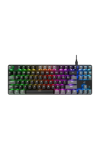 Acer Emachines Eak87 Rgb Mekanik Red Switch Tkl Oyuncu Klavyesi - Siyah Gri 87 Tuş Kompakt Gaming