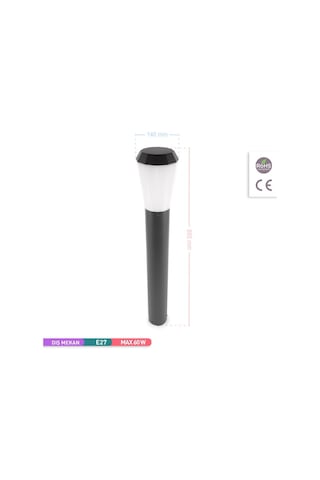 ACK Comet 800 - E27 Bahçe Aydınlatma Armatürü 80cm Diğer