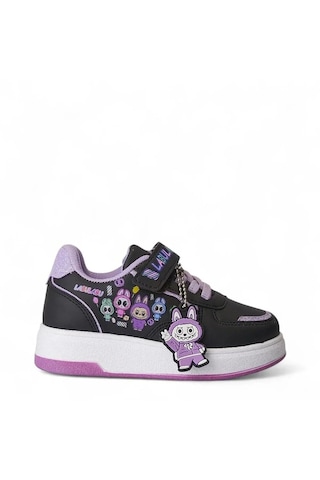 Nese Shoes Figürlü Baskılı Kız Çocuk Spor Ayakkabısı Sneaker Dar Kalıp 1 Numara Büyük Alınız Mor