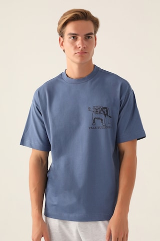 Yale Buldogs İndigo Erkek T-shirt 5274-42827 Mavi