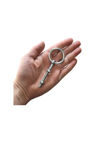 6mm Halkalı Somunlu Civata Kapı Kilit Askısı Vida -2 Adet 6