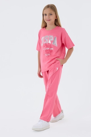 U.s. Polo Assn. Kız Çocuk Pembe Pijama Takım Us2509-c-v1 Pembe