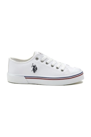 U.S. Polo Assn. U.S.POLO PENELOPE PU WT SUNİ DERİ ((KETEN DEĞİLDİR)) SPOR AYAKKABI Beyaz