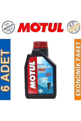 Motul Marine Outboard Tech 4t 10w-30 1 Lt Tekne Motor Yağı 6 Adet