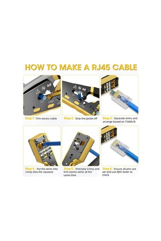 Primex Px-8070y Rj45/rj11 Cat6/cat7, Yeni Nesil Ez Rj45 Pense Cat6 Cat7, Yeni Nesil Pense Cat7 Bıçaklı