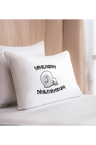 Bk Gift Eğlenceli Tasarımlı Pamuklu Yastık Kılıfı-3 50x70cm , Sevgiliye , Ev si, Tasarım Ev Tekstili