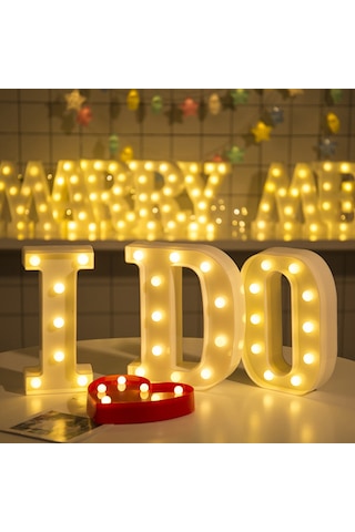 Dogusdeco Led Işıklı Harf Dekoratif Aydınlatma Gece Lambası