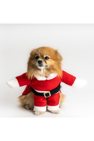 Noel Baba Kostüm Büyük Irk Köpeklere Uygun Polar Göğüs 68-75 CM Sırt 65 CM