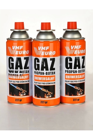 Remtas Vmf Eurogaz Kamp Ocak Gazı Valfli Kartuş 227gr - 3 Adet Açık Gri - Füme