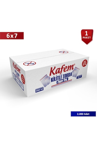 6 X 7 Cm Kilitli Poşet / Naylon Torba 2000 Adet - Kafem