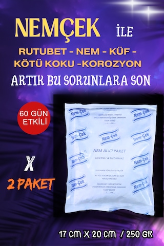 Nemçek Nem Alıcı Tutucu Rutubet Giderici Önleyici Korozyon Önleyici Koku Giderici 250 GR X (2 Paket)