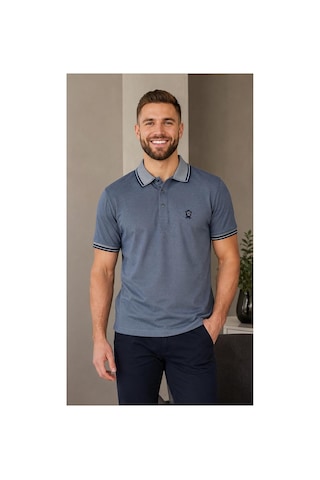Roballi Regular Fit Polo Yaka Düz Pamuklu Erkek Siyah Kısa Kol Tişört İntigo