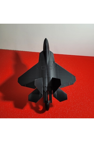 27 Cm 3d Baskı Modern Savaş Uçağı Maketi Standlı Dekoratif Jet Modeli Siyah Koleksiyonluk Masaüstü Uçak