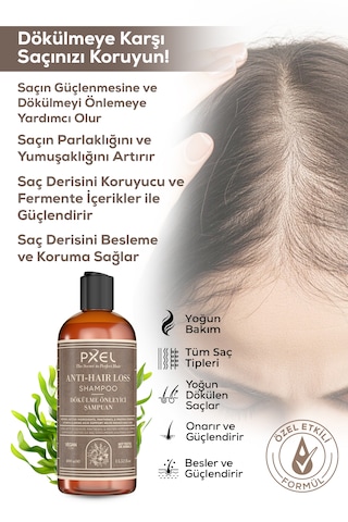 Pxel Saç Dökülme Önleyici Şampuan 400 Ml Vegan Şampuan