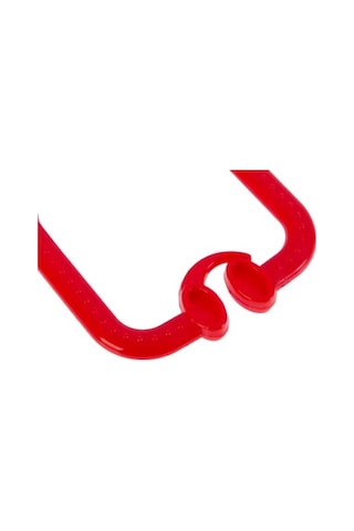 Çıngıraklı Puset Halkası - Kırmızı Kare Açık Gri