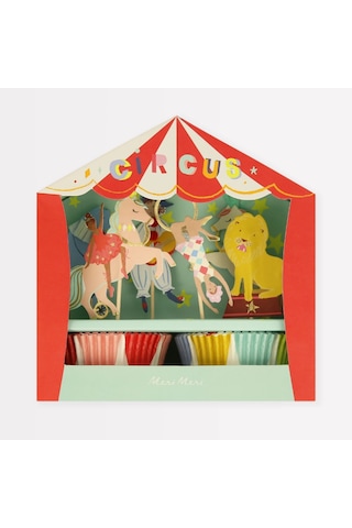 Meri Meri - Circus Cupcake Kit - Sirk Cupcake Kit X24
