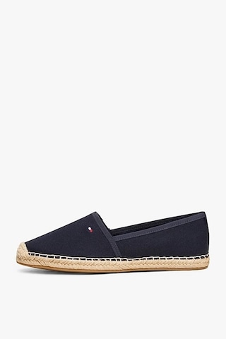 Tommy Hilfiger Kadın Th Bayrak Nakışlık Canvas Espadrille Loafer Ayakkabı - Lacivert Space Blue