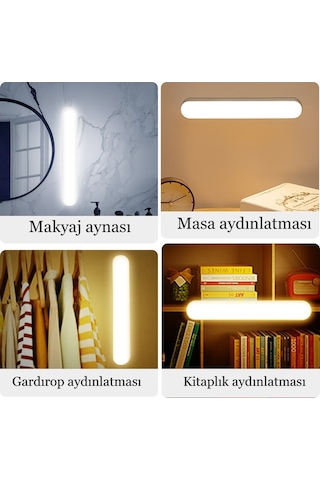 Taşınabilir Kablosuz Dokunmatik Manyetik Led Gece Lambası Beyaz